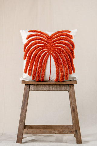 Red Palm Tree Cushion Cover