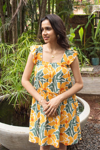 Kypseli Dress - Yellow Daisy