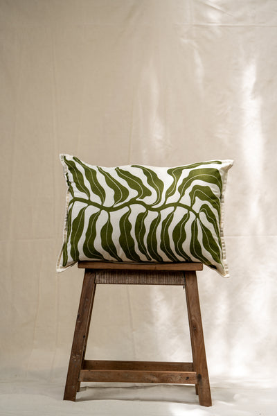 Vine Cushion - Green