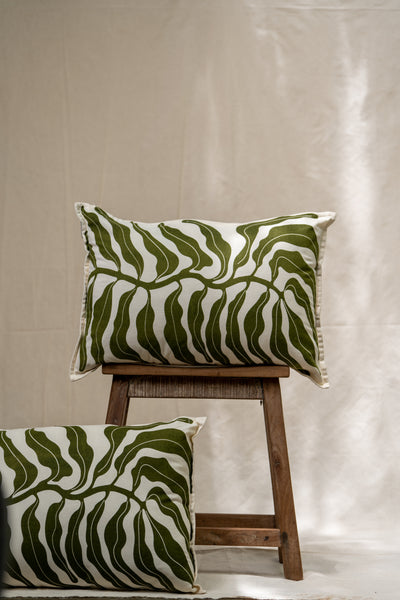 Vine Cushion - Green