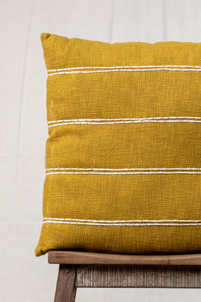 Mustard Stitch Cushion