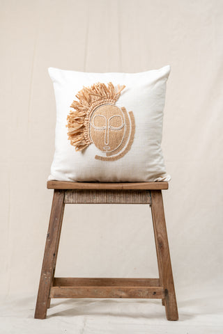 Jute Face Cushion Cover