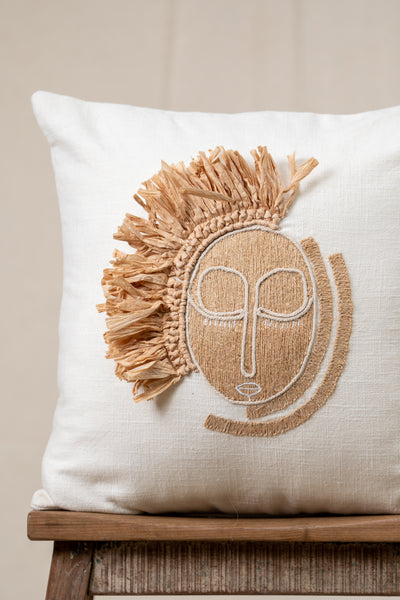 Jute Face Cushion Cover