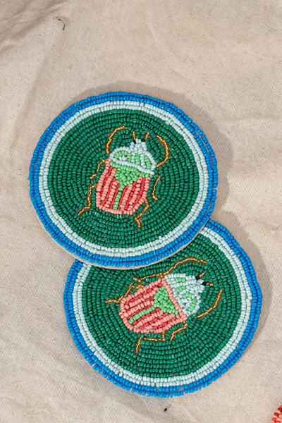 Green Bug Coaster - Set of 2