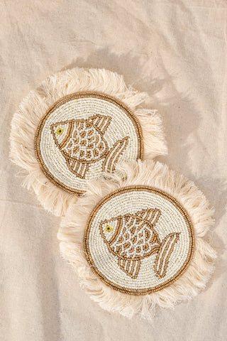 Fringe Fish Coaster - Set of 2