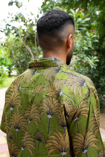 Arabian Green Palm Shirt - Short Sleeve