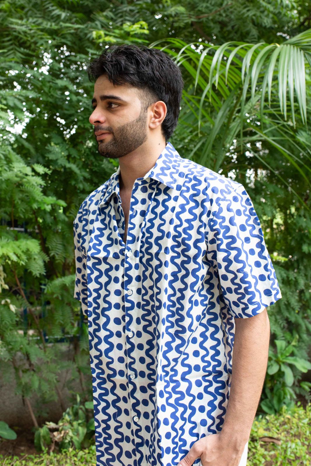 Blue Ripple Shirt - Short Sleeve