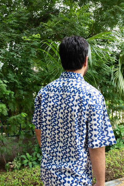 Blue Ripple Shirt - Short Sleeve