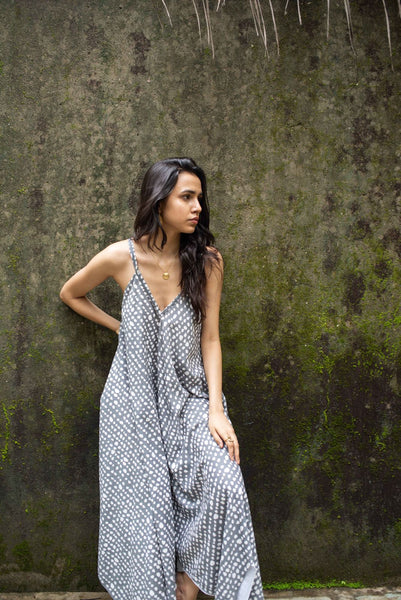 Grey Dot Lily Dress