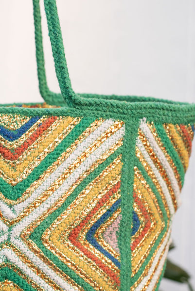 Ankara Green Tote