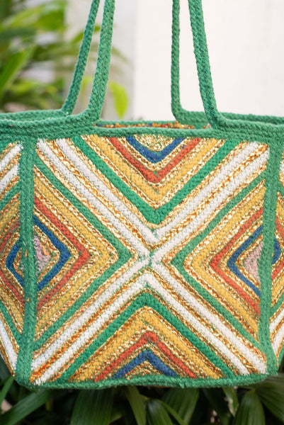 Ankara Green Tote