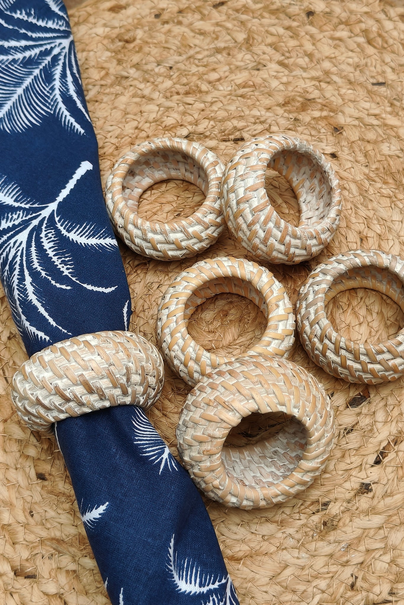 Rattan Napkin Rings - Set of 6