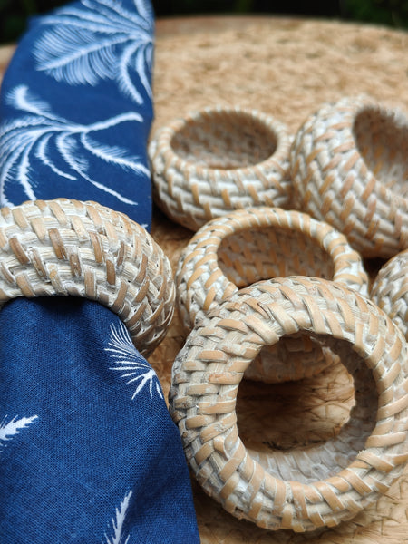 Rattan Napkin Rings - Set of 6