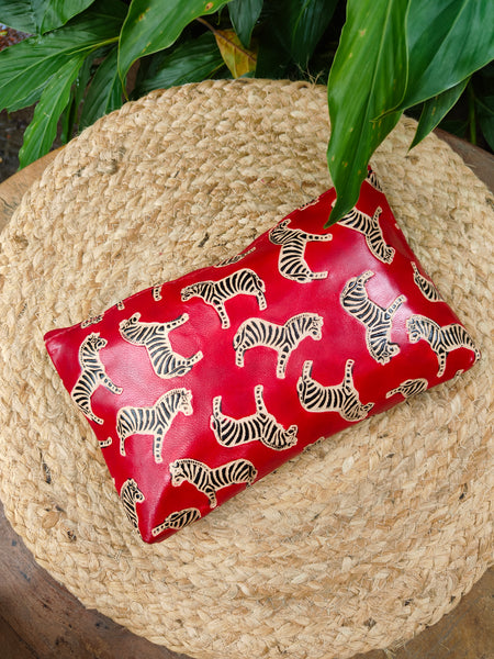 Zebra Pouch - Red