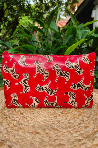 Zebra Pouch - Red