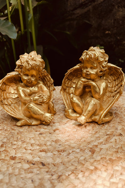 Sitting Angel - Gold