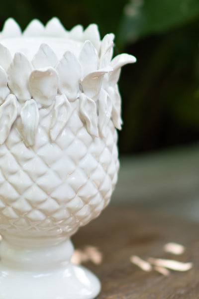 Ananas Candle Holder - White