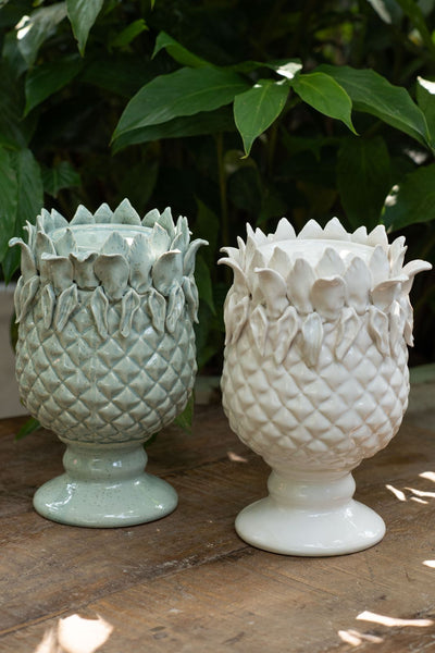 Ananas Candle Holder - White