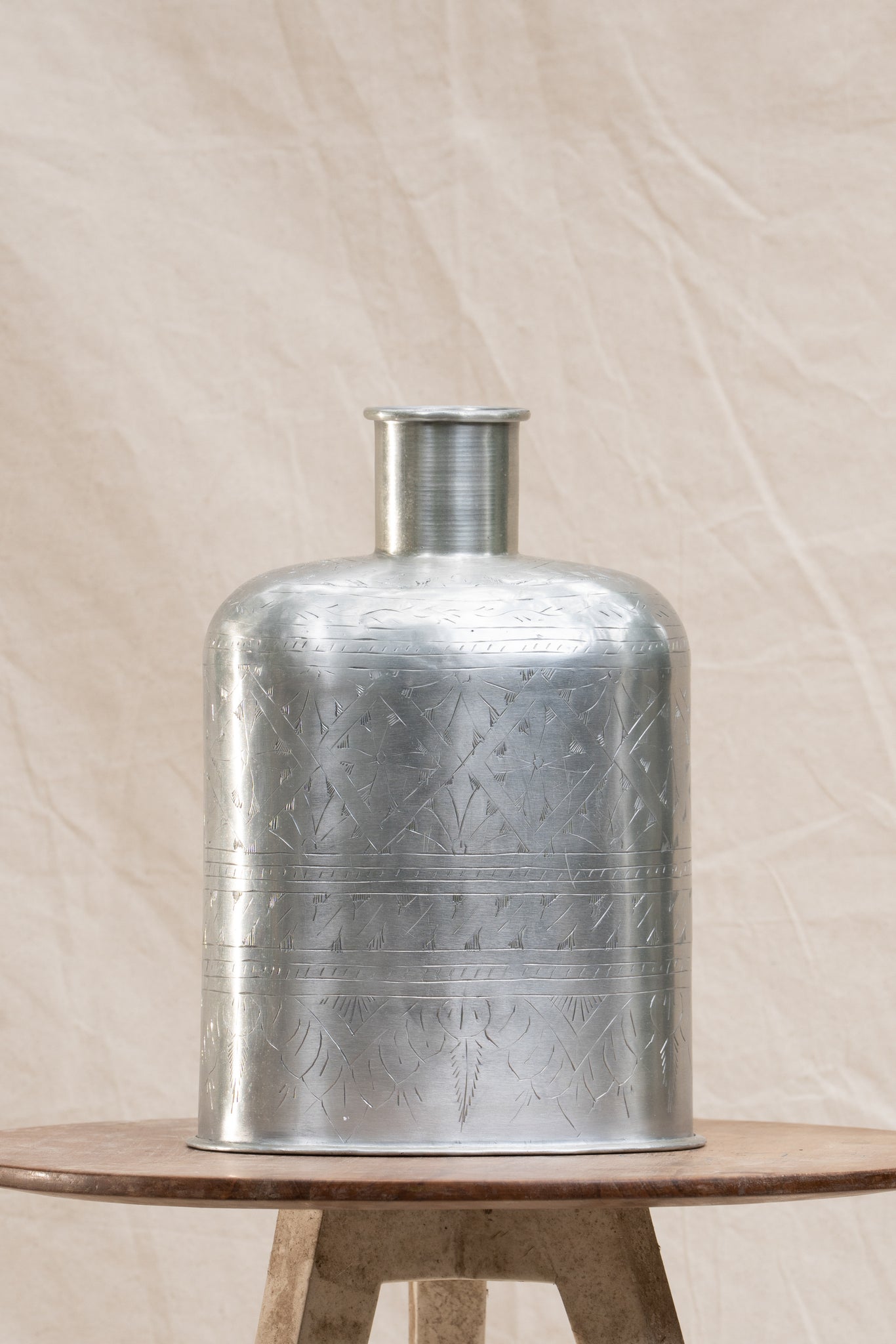 Silver Flask vase