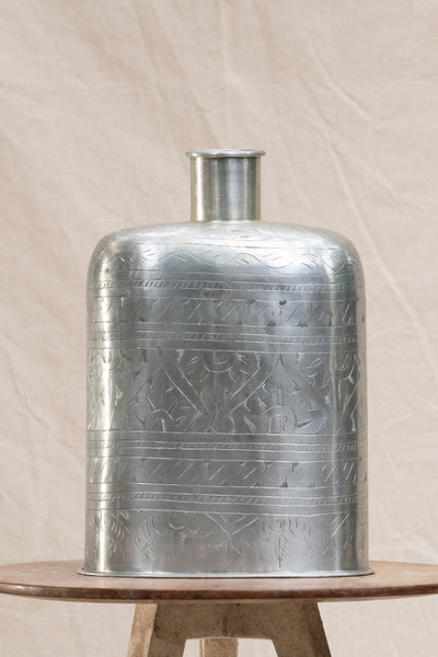 Silver Flask vase