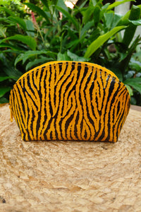 Zebra Stripe Pouch - Yellow