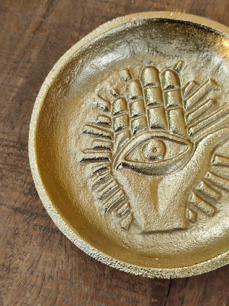 Hand Eye Plate - Gold