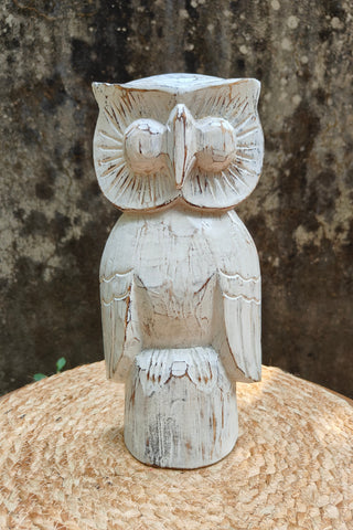 Hoot Statue - White