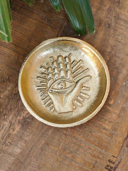 Hand Eye Plate - Gold