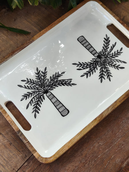 Black Palm Tray