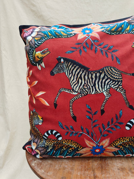 Safari Cushion Cover - Zebra