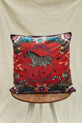 Safari Cushion Cover - Zebra