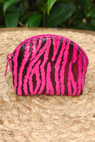 Zebra Coin Purse - Pink