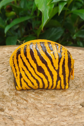 Zebra Coin Purse - Yellow