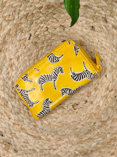 Zebra Card Wallet - Yellow