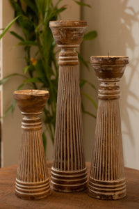 Luxor Candle Holder - Natural